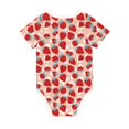 thumbnail image 5 of Balery Red Strawberry Pattern Baby Climbing Clothes Infant Bodysuit Cute Infant Bodysuit Baby Romper-12 Months, 5 of 7