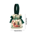 thumbnail image 3 of Diceymbol Christmas Candy Canvas Bag, Fabric Drawstring Gift Bag, Santa Print, 7x7-Inch, 3 of 6