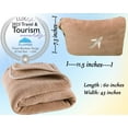 thumbnail image 6 of BlueHills Premium Soft Travel Blanket Pillow Airplane Mini - Beige M06, 6 of 9