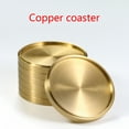thumbnail image 5 of Copper Cup Mats Round Coaster Household Kungfu Tea Set Tea Ceremony Accessories Brass Heat Insulation Tea Mats for Tea, 5 of 6