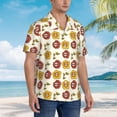 thumbnail image 3 of Balery Sunflowers And Skull Camisas hawaianas de manga corta para hombre, camisas playeras de corte holgado, camisas de vacaciones con botones,XX-Large, 3 of 7