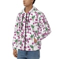 thumbnail image 3 of Kdxio Orchids Flowers Print Men Hoodies Casual Hoodies for Men with Zip Pockets Full Zip Long Sleeve Sweatshirt Sports Hooded Jacket-Small, 3 of 5