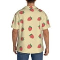 thumbnail image 5 of Wukai Strawberries Men's Casual Short-Sleeve Button Down Shirt - Lightweight Summer Dress Shirt for Daily Wear-Small, 5 of 7