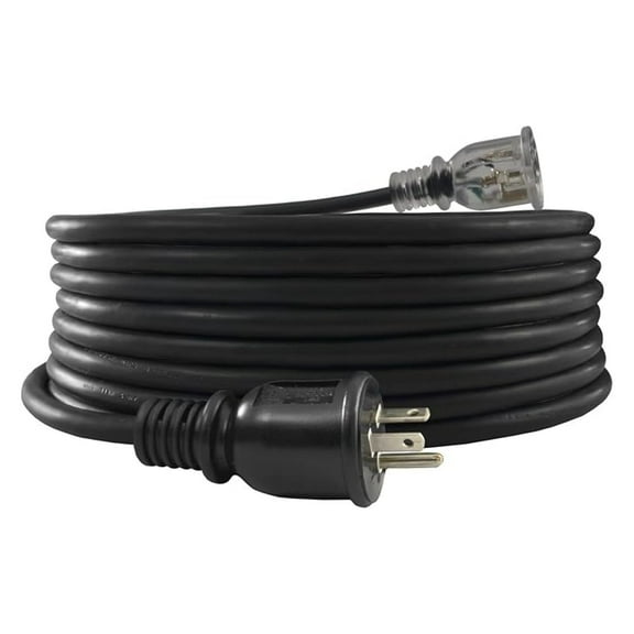 20520-100 Heavy Duty Extension Cord 20 Amps 125 Volts, 100 Feet, Black