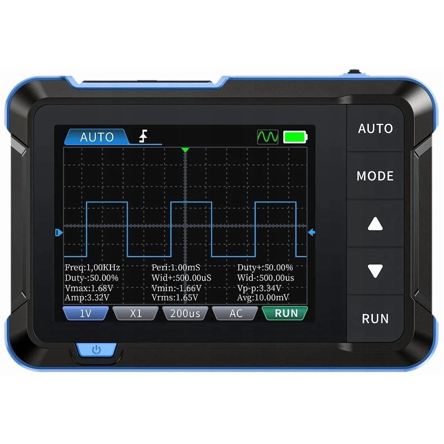 Meponn Handheld Digital Oscilloscope DSO-153 1MHz Bandwidth, 5MS/s Sampling Rate, 2.8 Inch HD LCD with 10KHz Signal Generator, 1-Count