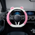 thumbnail image 5 of Herunwer Fluffy Winter Steering Wheel Cover Soft, Short Plush Gray Warm Steering Wheel Cover for Men and Women with Universal, 5 of 5