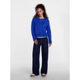 thumbnail image 3 of Scenario Women's and Women's Plus Cozy Crewneck Sweater with Long Sleeves, Sizes XS-4X, 3 of 6