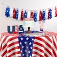 thumbnail image 3 of Tablecloth Plastic American Flag Tablecloths Disposable 4th of July Table Cover for Veterans Memorial Independence Day Patriotic Party Decorations Supplies, 3 of 6