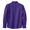 thumbnail image 6 of Womens Long Sleeve Easy Care Cotton/Polyester Shirt Purple/Light Stone 6XL, 6 of 6