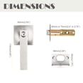 thumbnail image 2 of Decor Mo Modern Entry Door Lever, Keyed Entry Door Handle,Zinc Alloy Door Handle, Exterior & Interior Entry Lock with Keys, Satin Nickel Finish, 1 Pack, 2 of 4