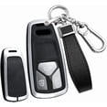 thumbnail image 1 of Key Fob Cover Compatible with Fit for Audi A4 A3 Q3 Q5 Q7 TT TTS RS3 S4 S3 A1 S6 RS4 RS6 Q2L ABS Smart Remote Key Case Keychain Case Holder Protector, 1 of 6