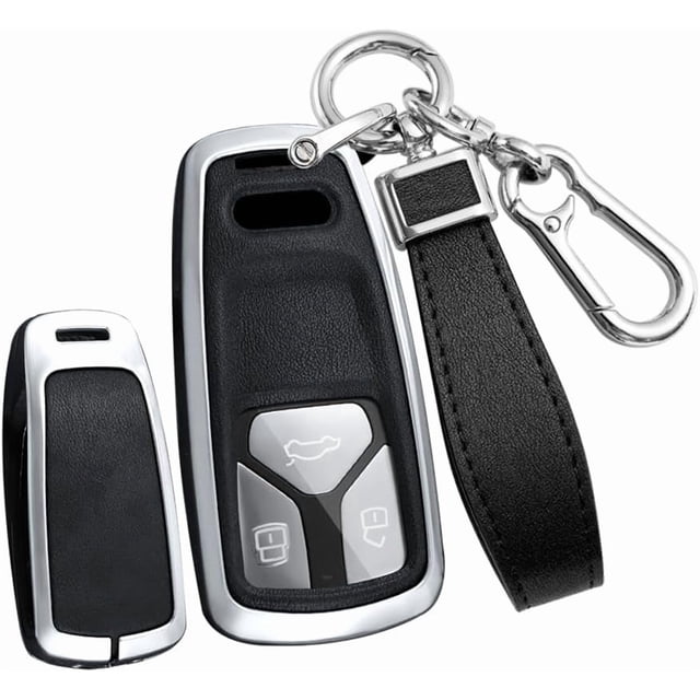 Key Fob Cover Compatible with Fit for Audi A4 A3 Q3 Q5 Q7 TT TTS RS3 S4 S3 A1 S6 RS4 RS6 Q2L ABS Smart Remote Key Case Keychain Case Holder Protector