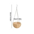 thumbnail image 2 of Faux Rattan Round Hanging Planter Basket, Woven Flower Pot Available In Beige Coffee Black, Lightweight Hanging Vase for Balcony Green Plants, Potted Ivy and Indoor Window Floral Decor, 2 of 7