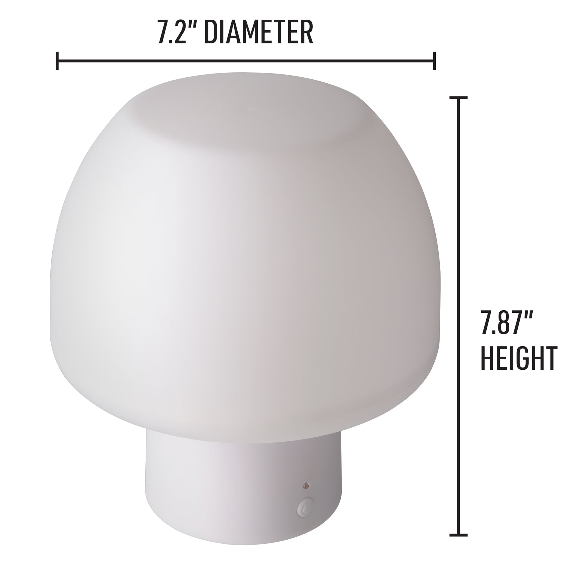 Xtreme Lit Multi-White Mushroom LED Accent Tabletop Lamp, Remote, Indoor Novelty Plastic