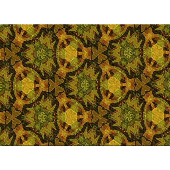 Ahgly Company Indoor Rectangle Patterned Blood Night Red Area Rugs, 6' x 9'