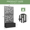 thumbnail image 5 of MAYEERTY Black Metal Street Planter with Climbing Trellis, 5 of 5