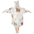 thumbnail image 2 of FORMRS Wearable Blanket Hoodie with Sleeves for Kids Cozy Flannel Sweatshirt, Gray Bears, 2 of 7