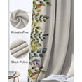 thumbnail image 3 of Watercolor Leaf Blackout Curtains for Bedroom Living Room Darkening Curtains 63 Inches Long Vintage Pastoral Summer Botanical Rustic Window Curtain 2 Panels Set Window Treatment Drapes 52"x63", 3 of 9