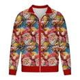 thumbnail image 5 of Tejiojio Young Man Sweaters Fall Mens New Year's Print Warm Valentine's Day Full Zip Cardigan Long Sleeve Hoodless Casual Coat, 5 of 5