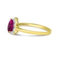 thumbnail image 4 of 14k Yellow Gold Pear Ruby And Diamond Ring, 4 of 6