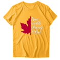 thumbnail image 4 of Gibobby Playera de Verano para Mujer Mujeres Casual Impresión Manga Corta Cuello Redondo Camiseta Suelta Blusa Tops(Amarillo,G), 4 of 4