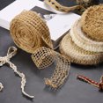 thumbnail image 5 of Unique Bargains 10 Yards 1.5 inch Burlap Ribbon Jute Burlap Lace Craft Ribbon Rustic Ribbon, 5 of 5