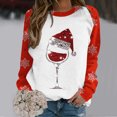 thumbnail image 1 of Puntoco Mujer Navidad Invierno Manga Larga Cuello Redondo Impresión De Letras Top Blusa Sudadera Puntoco Puntoco-9219, 1 of 4