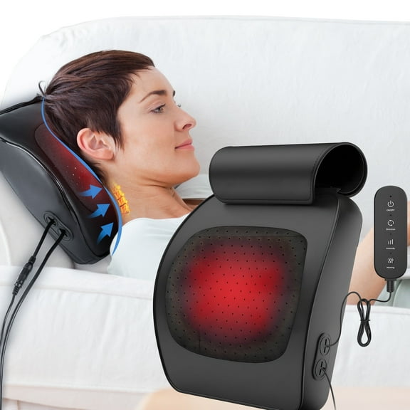 Suerbeaty Neck and Back Massager for Relief Deep Tissue with Heat, Shiatsu Shoulder Massager with Bi-Directional Rotating Head for Neck, Back, Shoulders, and Legs, Gift for Mom Dad