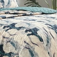 thumbnail image 3 of ESCA Abstract Floral Pink and Green Bedspread with 2 Pillow Shams - Queen Size, 3-Piece Pink/Green Lightweight Quilt Set, 3 of 6