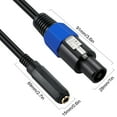 thumbnail image 5 of CIYISON Speakon Male Connector to 6.35mm 1/4" TS Female Plug Speaker Cable Wire Audio, 5 of 7
