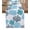 Blue, variant on Red Orange Coastal Coral Table Runners 90 Inches Long, Cotton Linen Fabric Table Runner Dresser Scarf, Nautical Ocean Beach Marine Tablerunner for Party/Kitchen/Dinner/Wedding Decor 13''x90''