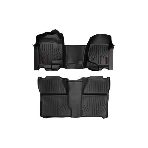 Rough Country Floor Mats for 07-13 Chevy/GMC 1500/2500HD | Crew Cab - M-21073