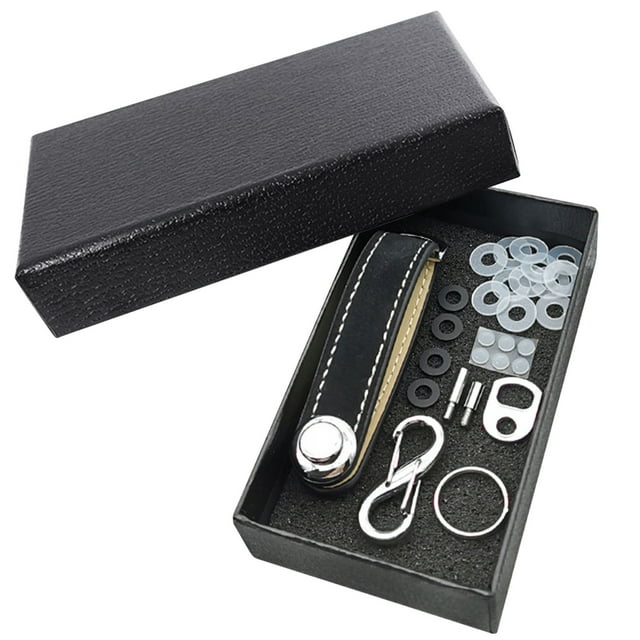 Dvkptbk Storage Leather Key Organizer Creative Key Chain Key Storage Device Key Bag Men and Women Storage Key Bag Home Essentials