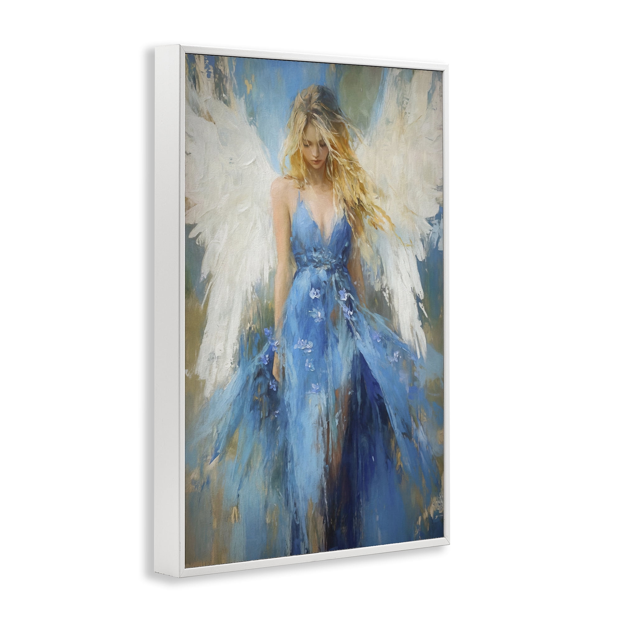 Stupell Industries Blue Flame of Hope White Framed Giclee Art, design by Tina LeCour