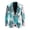 Leaves, variant on Neon Palm Galaxy Print Polyester Suit Jackets for Men with One Button, with Pocket Regular Fit Men's Blazer for Casual