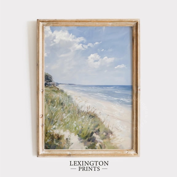 Neutral Beach Coastal Summer Wall Art, Unframed Paper Print Size 8x12