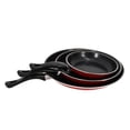 thumbnail image 2 of Juego de 3 Sartenes HUT Acero AL Carbon Color Rojo, 2 of 3