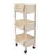 thumbnail image 5 of Carrito de utilidad rodante de 3 niveles estantes de almacenamiento de plástico carro multifuncional móvil con ruedas para cocina baño sala de estar oficina ANGGREK  Otros, 5 of 8