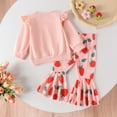 thumbnail image 6 of Toddler Baby Girl Clothes Smocked Girls Long Sleeve Tops Shirt Floral Print Bell Bottoms Pants Outfits Cute Outfits for 12-18 Months, 6 of 6