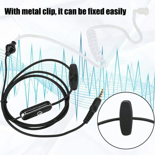 Professional 3.5mm In Ear Headset Earphone With Metal Clip, Noise Cancellation, Reliable Sound Quality