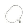 thumbnail image 2 of 6 1/4 inch Oval Eye Hook Bangle Bracelet w/ Guardian Angel in Sterling Silver, 2 of 3