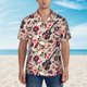thumbnail image 2 of Balery Guitar Skull rock Camisas hawaianas de manga corta para hombre, camisas playeras de corte holgado, camisas de vacaciones con botones,3X-Large, 2 of 7