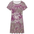 thumbnail image 3 of Jouy Pattern Sundress Short Sleeve Dress Summer Women Clothes Dress for Women Dresses, 3 of 7