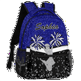 thumbnail image 2 of Jiaoprinted Personalized Cheer Backpack Custom Cheerleading Bags for Cheerleaders Customized Casual Shoulder Daypack for Cheer Team Blue Glitter, 2 of 7