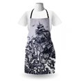 thumbnail image 3 of Nautical Apron, Kraken Octopus Tentacles Ship Sail Old Boat in Ocean Waves, Unisex Kitchen Bib with Adjustable Neck for Cooking Gardening, Adult Size, Indigo Purpleblue, by Ambesonne, 3 of 4