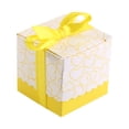 thumbnail image 1 of 50 cajas de regalo de caramelos de chocolate con cinta amarilla, forma cuadrada, boda, cumpleaños, fiesta, recuerdo, 1 of 2