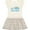 Natural with Stripes, variant on Happy Hanukkah with Candles Girls Toddler Dress