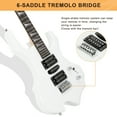 thumbnail image 3 of GLARRY Electric Guitar with Bag Beginner Burning Fire Style White, 3 of 7