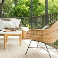 thumbnail image 4 of texxture Ormond Woven Rattan Patio Lounge Chair with Metal Legs, Natural, 4 of 8
