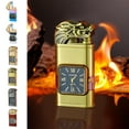 thumbnail image 4 of Butane Torch Lighter - Magic Dual Flame Dragon Lighter, Creative Windproof Lighter, Adjustable Refillable Dual Fire Cool Lighter for Outdoor Indoor (No Gas) (Dragon), 4 of 4